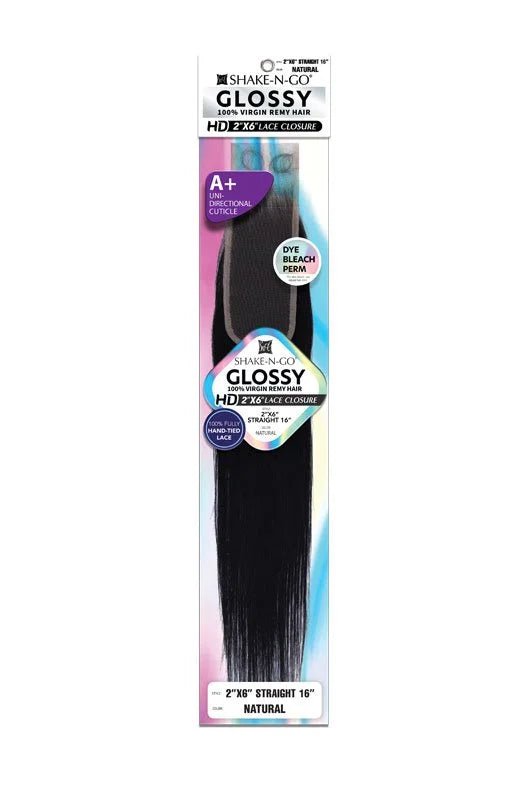 Shake N Go Glossy – 2x6 Straight Lace Closure - Beauty Exchange Beauty Supply