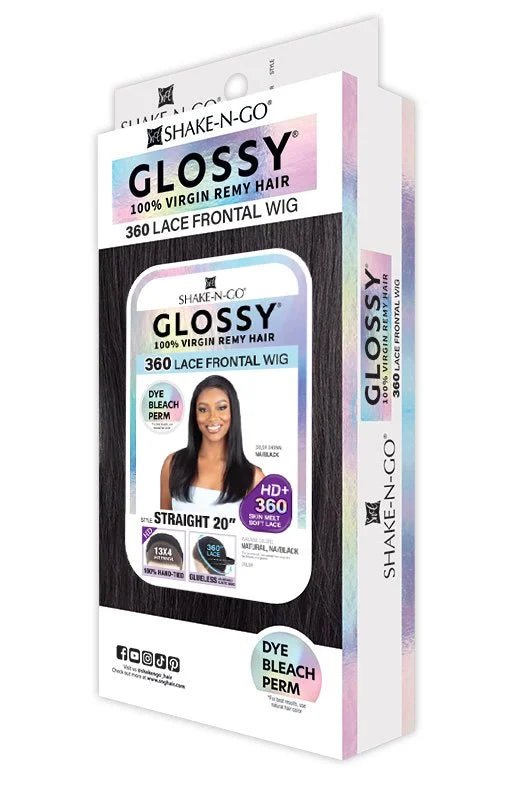 Shake N Go Glossy 360 Lace Frontal Wig โ Straight 20" - Beauty Exchange Beauty Supply