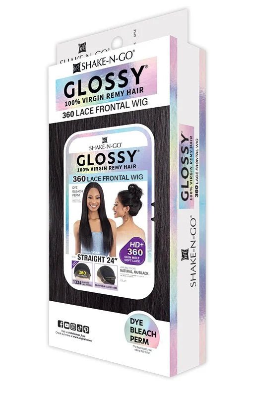 Shake N Go Glossy 360 Lace Frontal Wig โ Straight 24" - Beauty Exchange Beauty Supply