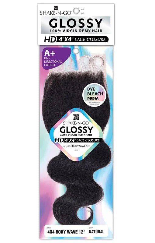 Shake N Go Glossy – 4x4 Body Wave Lace Closure - Beauty Exchange Beauty Supply