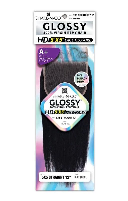 Shake N Go Glossy – 5x5 Straight Lace Closure - Beauty Exchange Beauty Supply