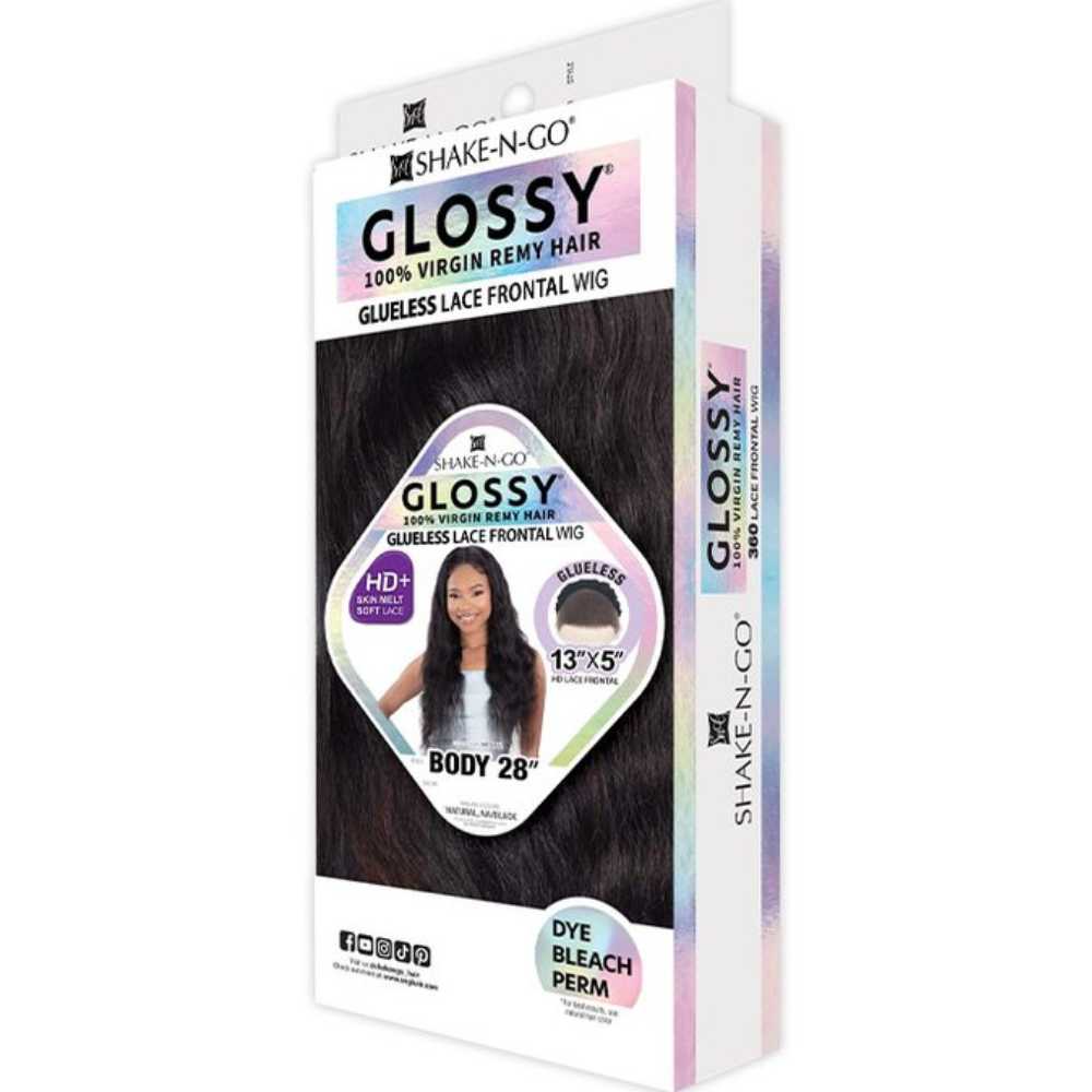 Shake - N - Go Glossy Glueless Lace Frontal Wig – Body 28" - Beauty Exchange Beauty Supply