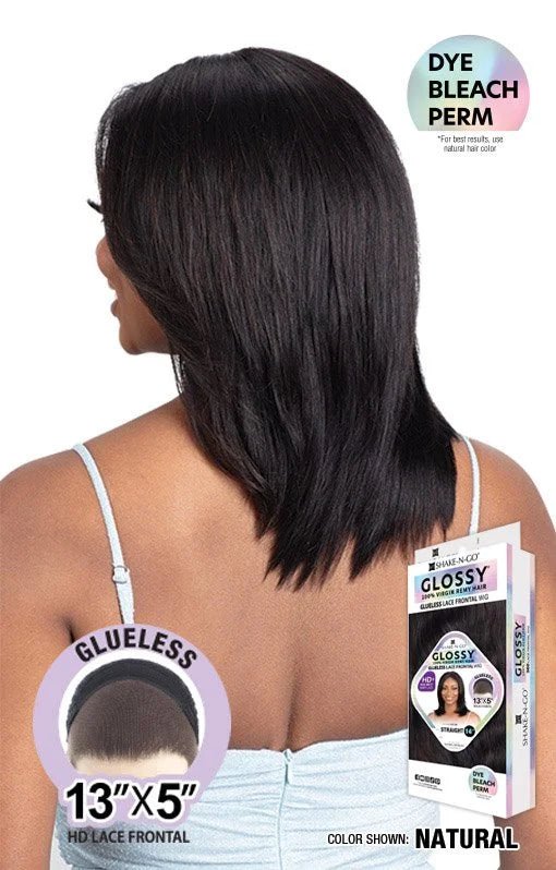 Shake N Go Glossy Glueless Lace Frontal Wig – Straight 14" - Beauty Exchange Beauty Supply