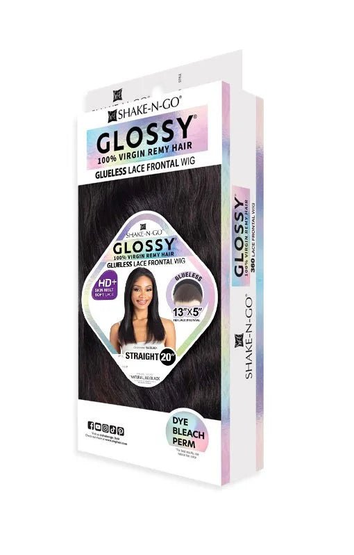 Shake N Go Glossy Glueless Lace Frontal Wig โ Straight 20" - Beauty Exchange Beauty Supply