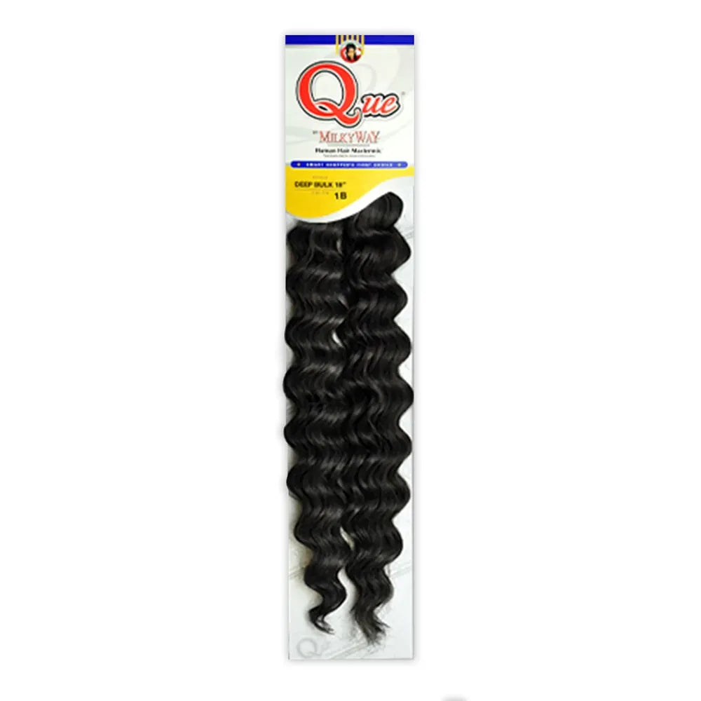 Shake N Go MilkyWay Que Human Hair Deep Bulk 18" | Soft, Defined Curls for Braids & Natural Styling - Beauty Exchange Beauty Supply