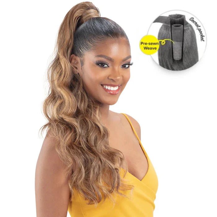 Shake - N - Go Organique Pony Pro Secret Pocket – Loose Wave 26" | Soft, Defined Waves for Instant Glam | Secure Fit & Easy Install - Beauty Exchange Beauty Supply