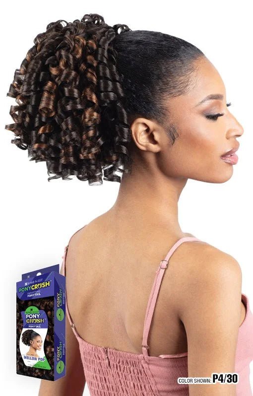 Shake N Go Ponycrush Ponytail – Mellow Pop - Beauty Exchange Beauty Supply