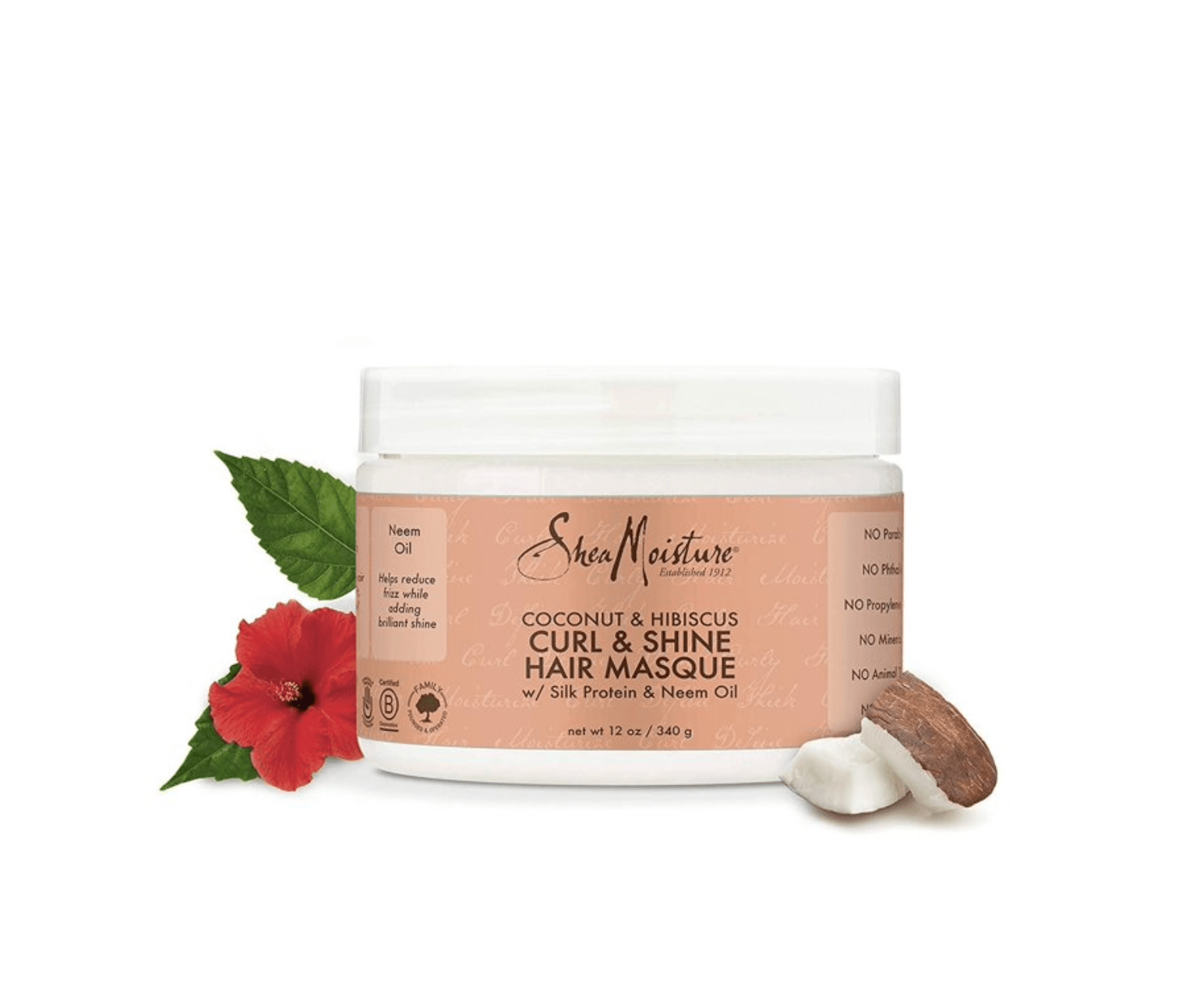 Shea Moisture Coconut & Hibiscus Curl & Shine Masque - 12oz - Beauty Exchange Beauty Supply