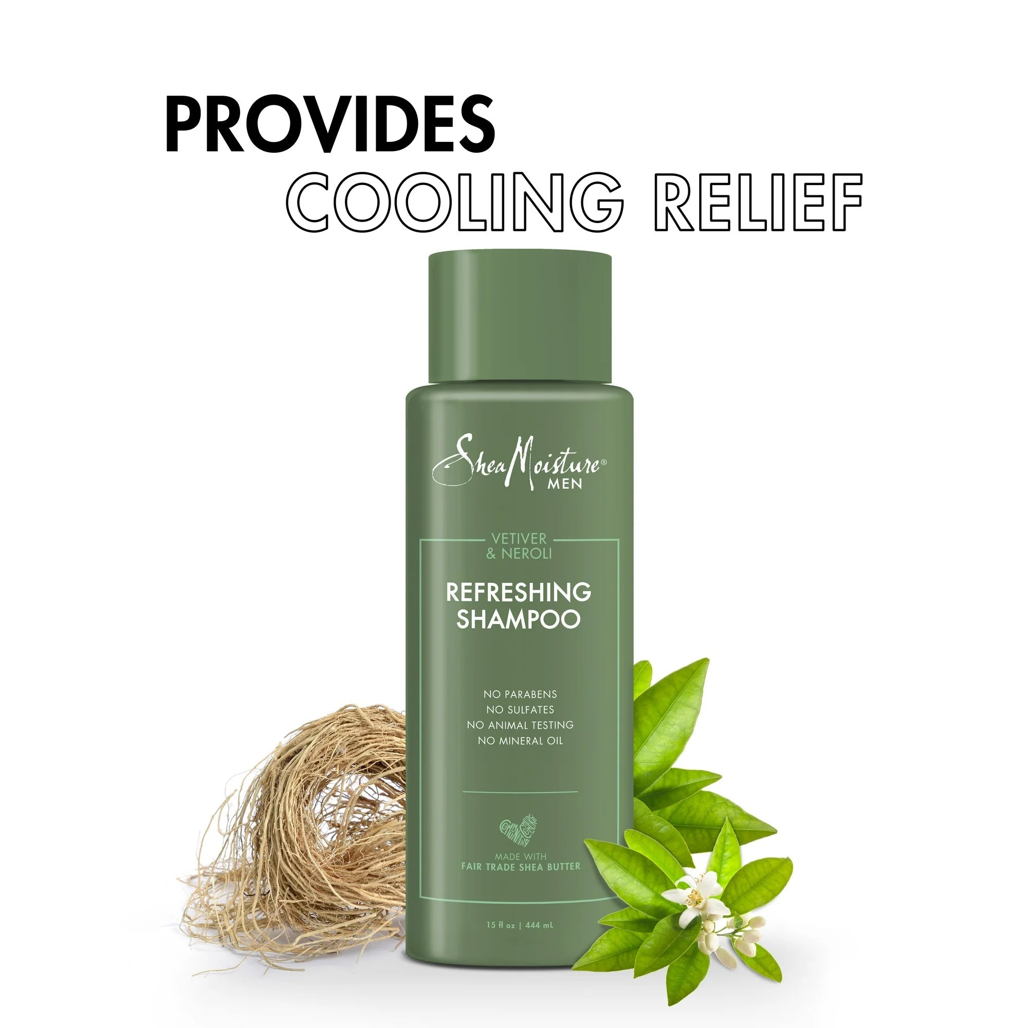 Shea Moisture Men Refreshing Shampoo – Vetiver & Neroli, 15 oz - Beauty Exchange Beauty Supply