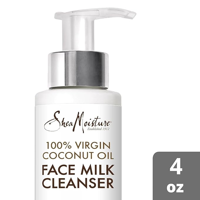 Shea Moisture Virgin Coconut Oil Daily Hydration Face Milk Cleanser – 4 oz - Beauty Exchange Beauty Supply