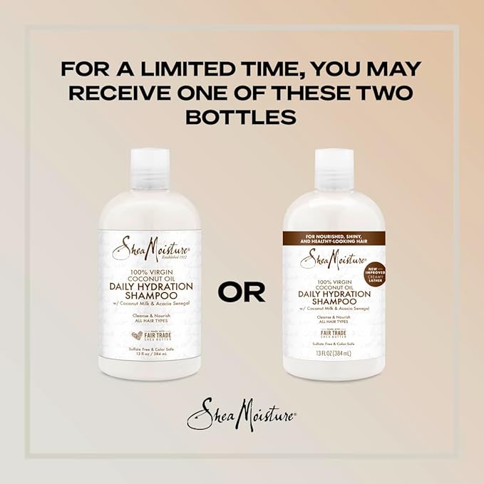 Shea Moisture Virgin Coconut Oil Daily Hydration Shampoo – 13 oz - Beauty Exchange Beauty Supply