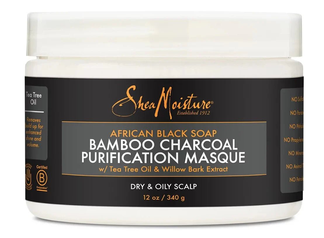 SheaMoisture - Bamboo Charcoal Purification Masque 12oz - Beauty Exchange Beauty Supply