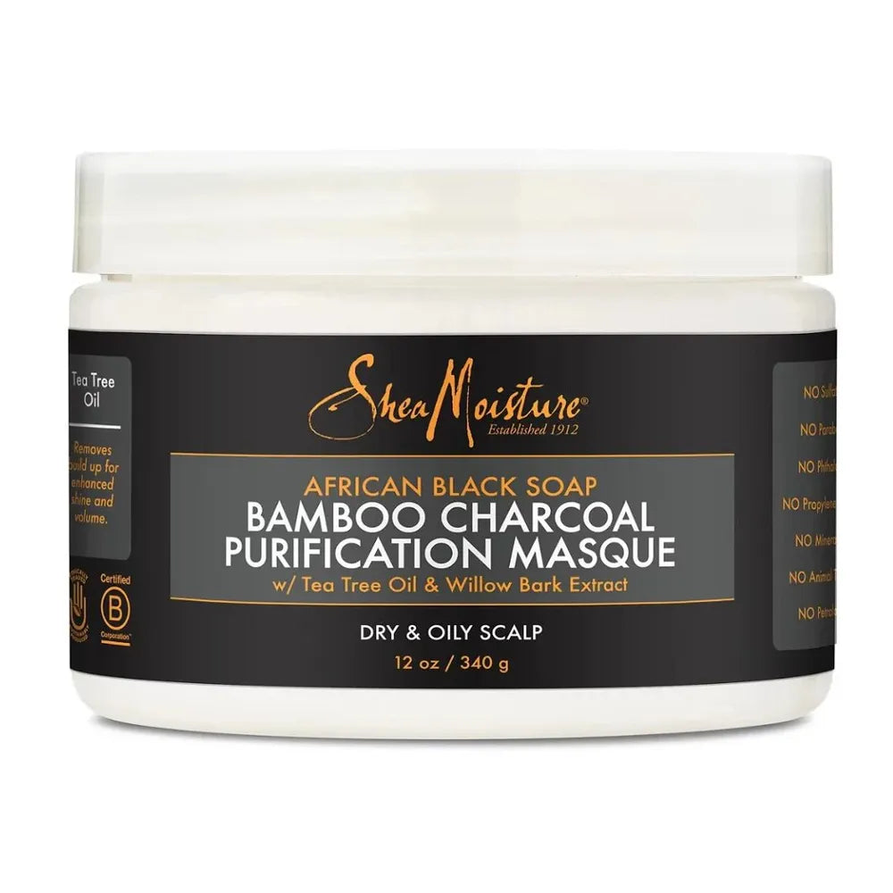 SheaMoisture - Bamboo Charcoal Purification Masque 12oz - Beauty Exchange Beauty Supply