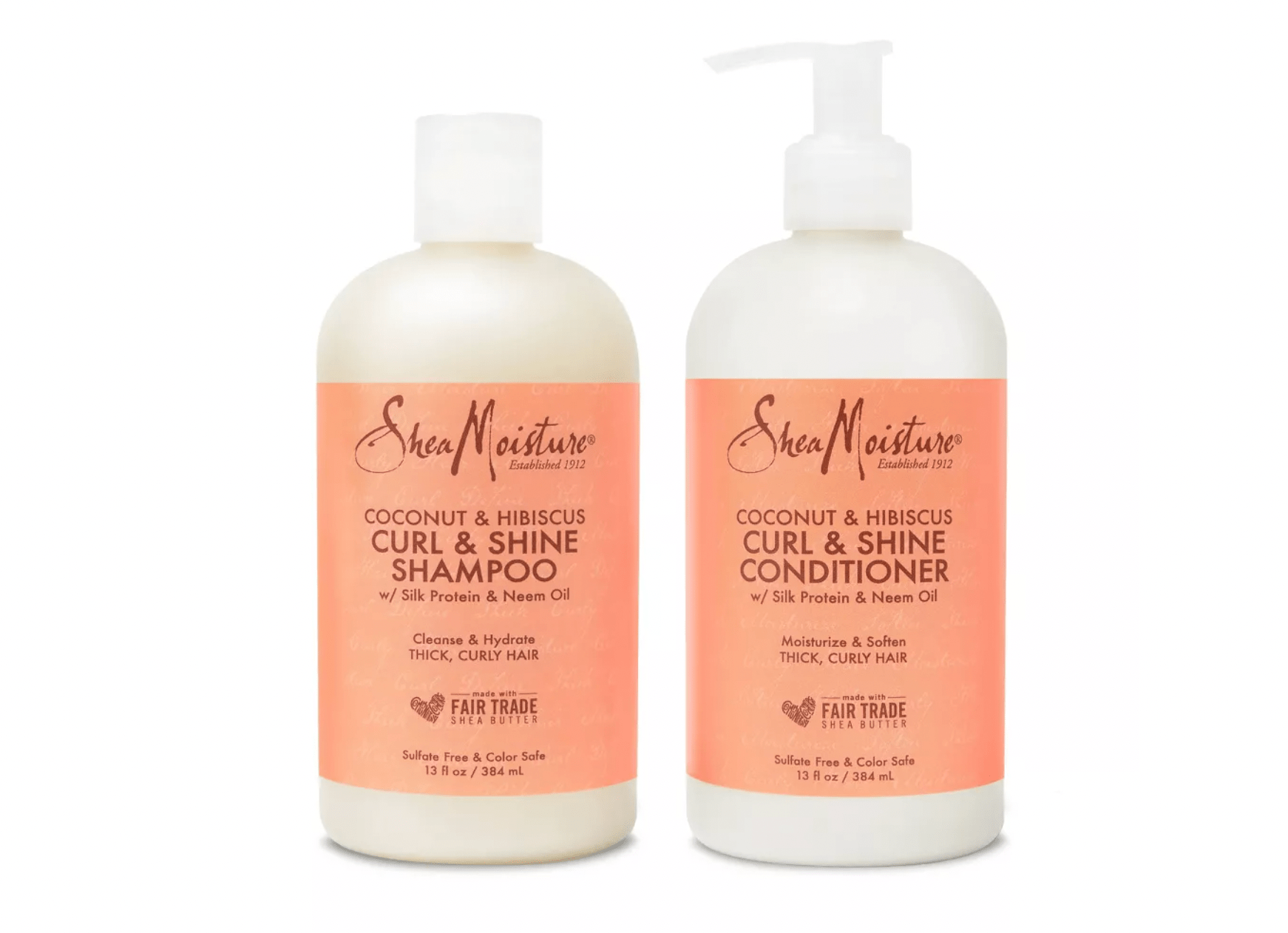 SheaMoisture Coconut & Hibiscus Curl & Shine Shampoo and Conditioner - Beauty Exchange Beauty Supply