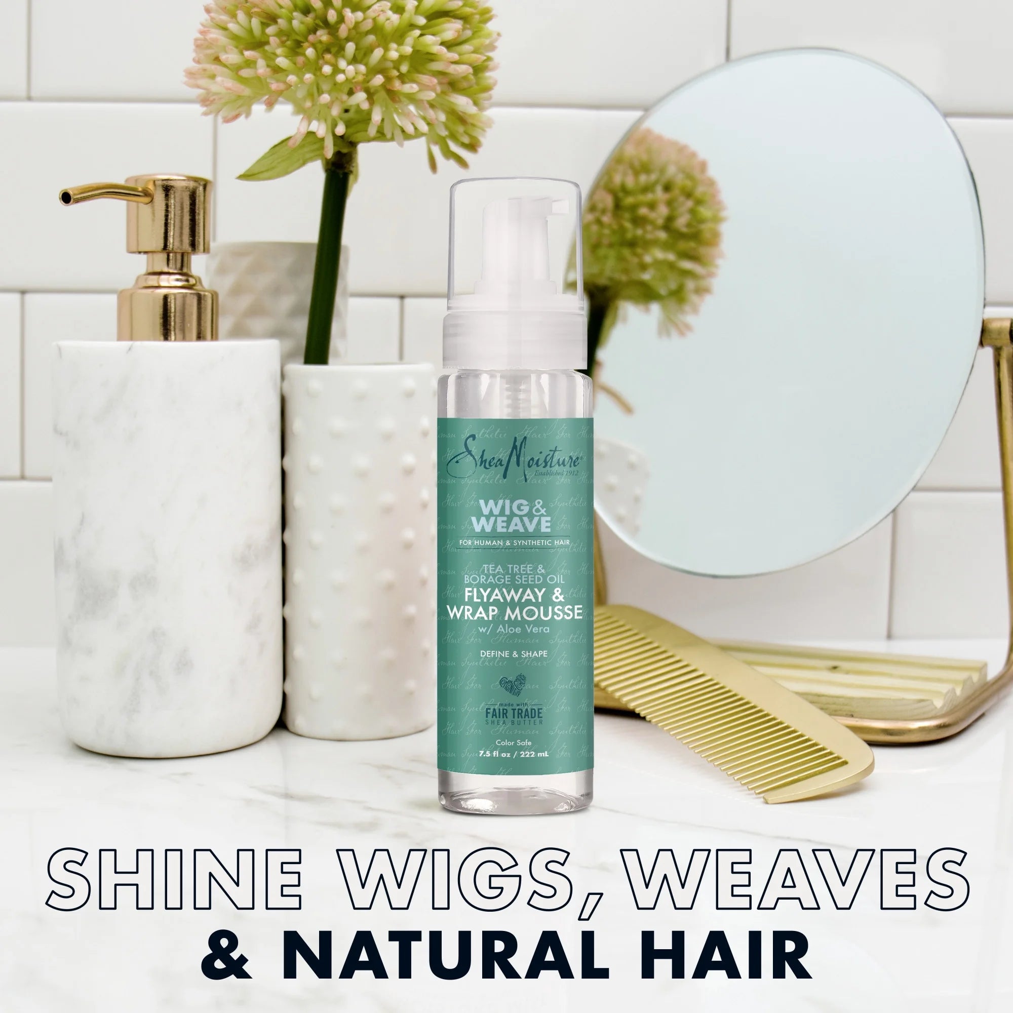 SheaMoisture Flyaway & Wrap Mousse โ 7.5 oz - Beauty Exchange Beauty Supply