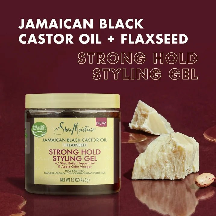 SheaMoisture Jamaican Black Castor Oil Strong Hold Hairstyling Gel 15oz - Beauty Exchange Beauty Supply