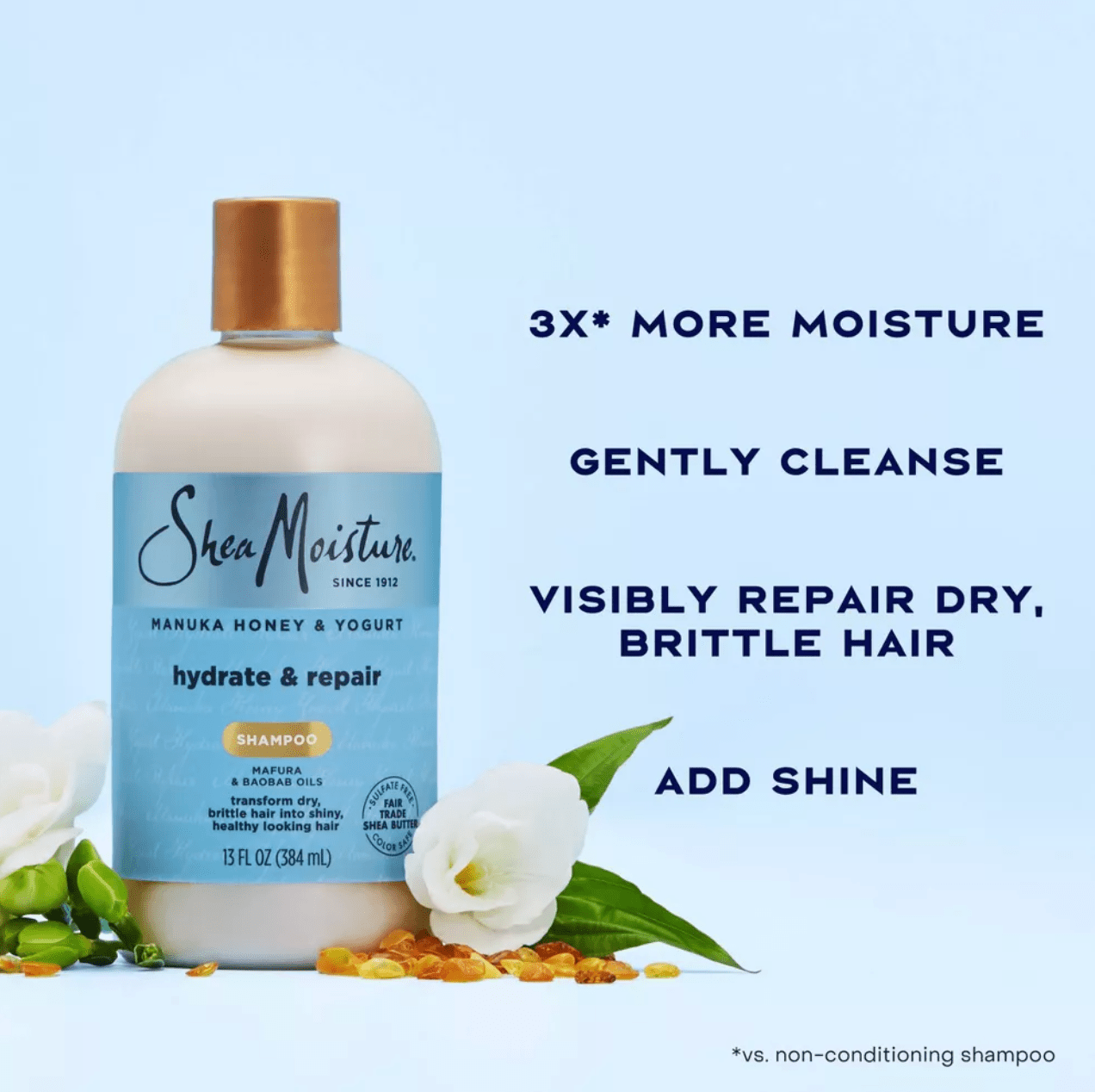 SheaMoisture Manuka Honey & Yogurt Hydrate & Repair Shampoo - 13oz - Beauty Exchange Beauty Supply