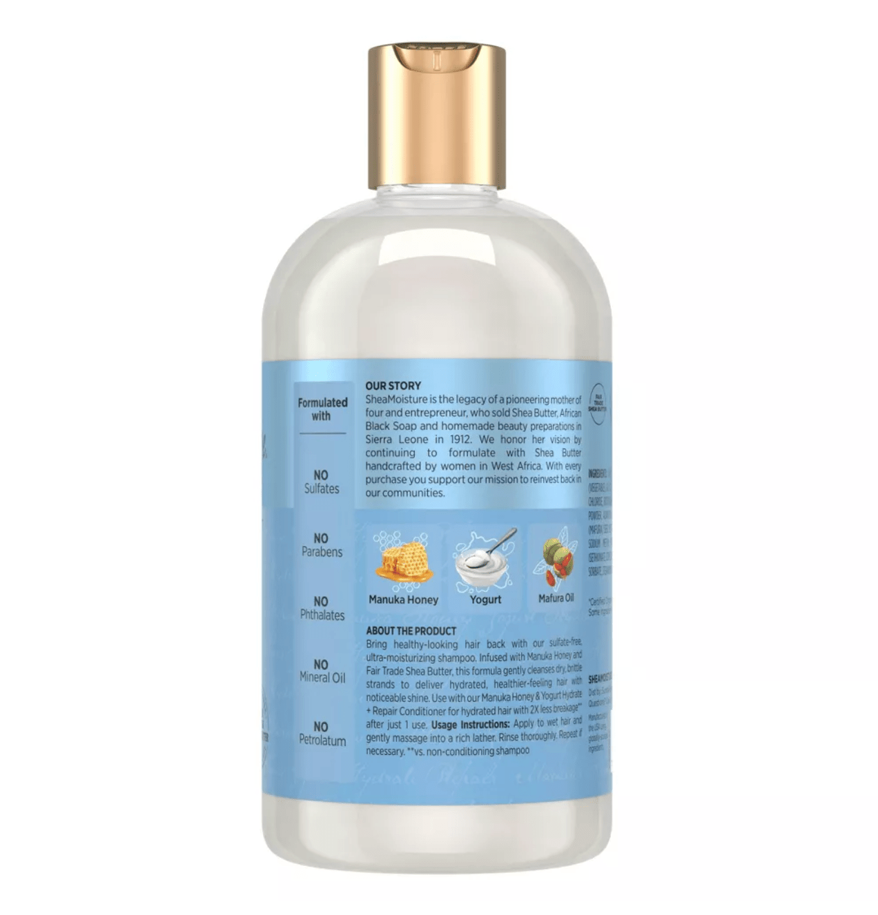 SheaMoisture Manuka Honey & Yogurt Hydrate & Repair Shampoo - 13oz - Beauty Exchange Beauty Supply