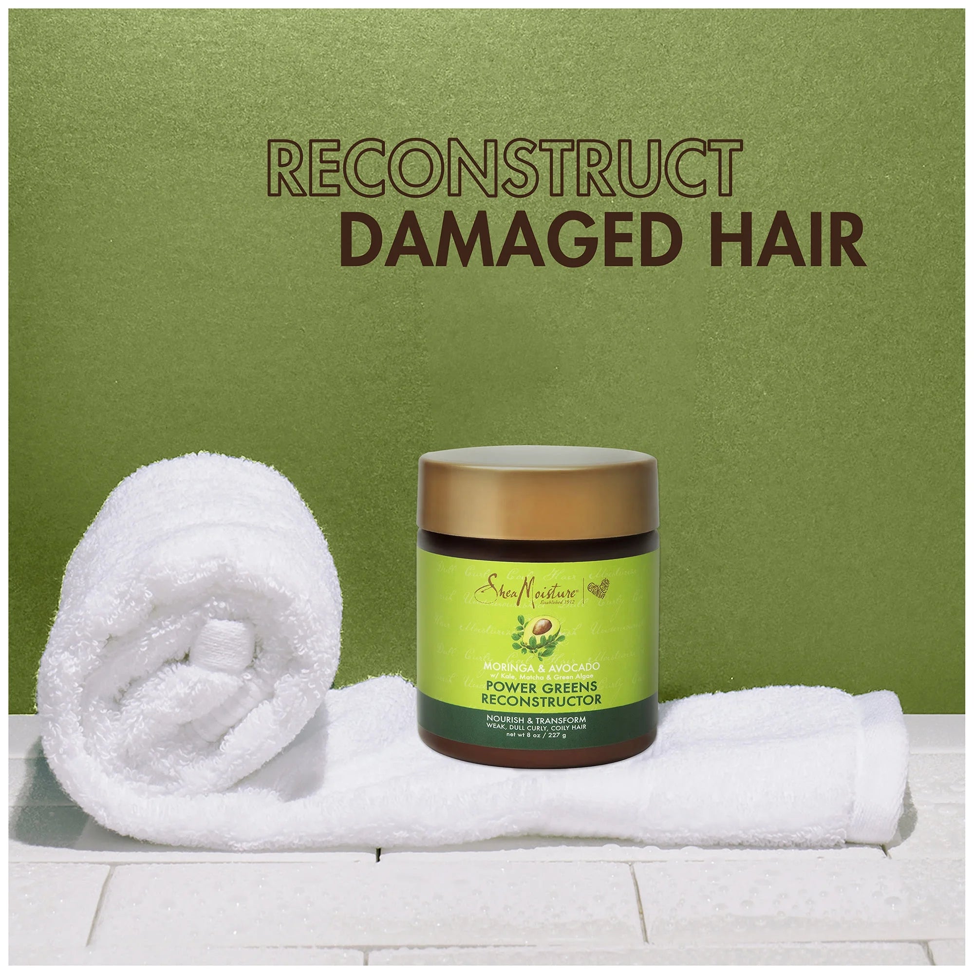 SheaMoisture Power Greens – Deep Reconstructor Treatment 8 oz - Beauty Exchange Beauty Supply