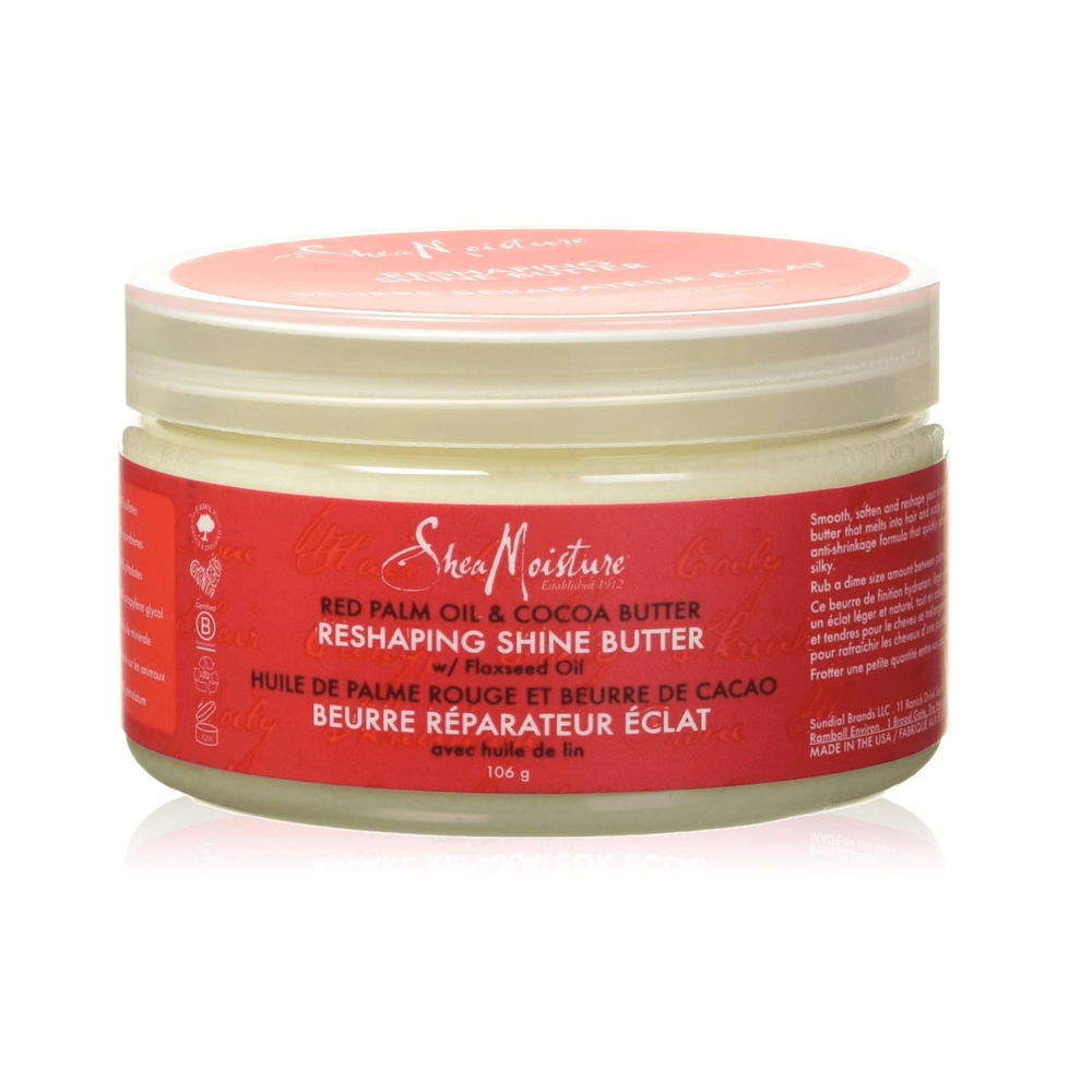 SheaMoisture Red Palm Oil & Cocoa Butter Reshaping Shine Butter – 3.75 oz - Beauty Exchange Beauty Supply