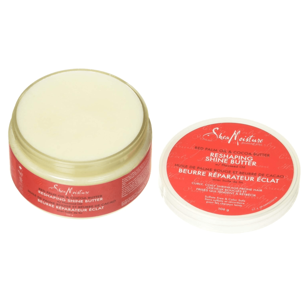 SheaMoisture Red Palm Oil & Cocoa Butter Reshaping Shine Butter – 3.75 oz - Beauty Exchange Beauty Supply