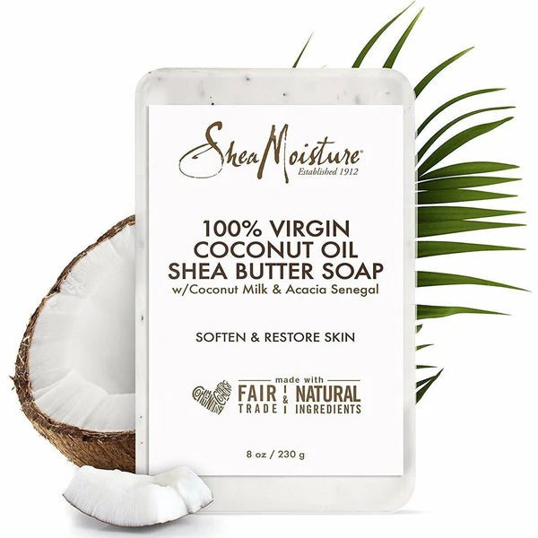 SheaMoisture Shea Butter Soap – Deep Moisture & Radiance – 4 Nourishing Variants - (Raw Shea Butter, Coconut Milk, Coconut & Hibiscus, Olive & Green Tea) - 8 oz - Beauty Exchange Beauty Supply