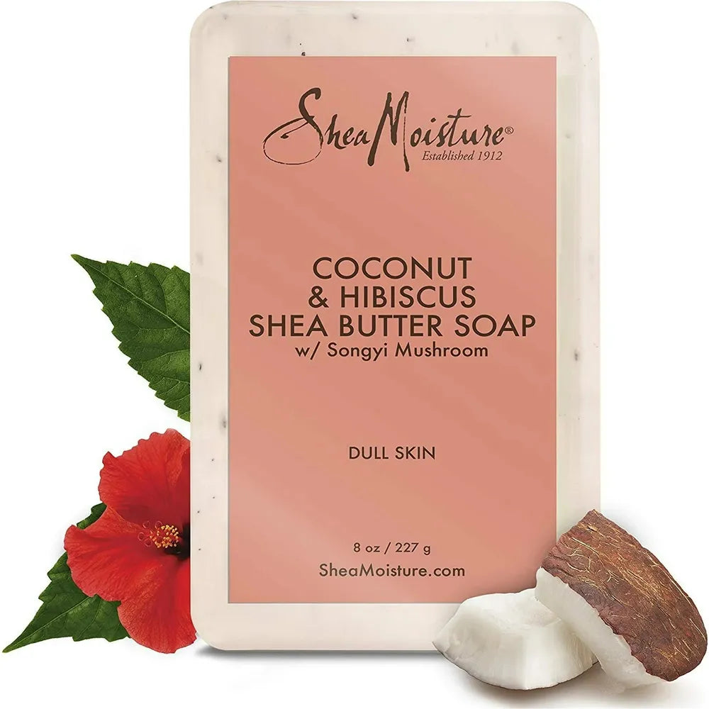 SheaMoisture Shea Butter Soap – Deep Moisture & Radiance – 4 Nourishing Variants - (Raw Shea Butter, Coconut Milk, Coconut & Hibiscus, Olive & Green Tea) - 8 oz - Beauty Exchange Beauty Supply