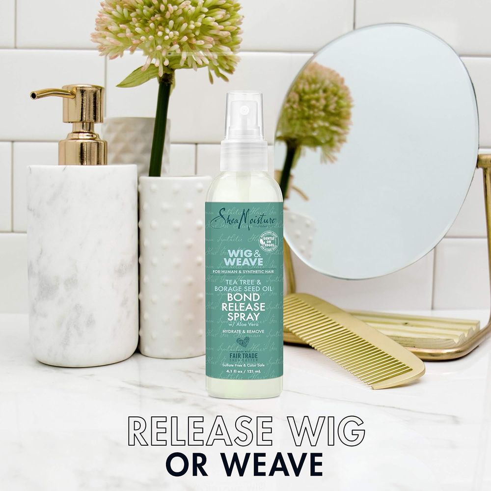 SheaMoisture Wig & Weave – Bond Release Spray 4.1 oz - Beauty Exchange Beauty Supply