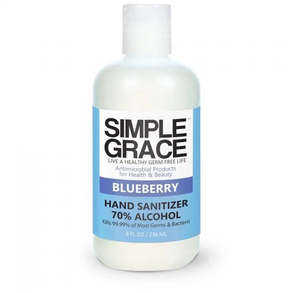 Simple Grace Hand Sanitizer | Fresh Citrus, Green Apple & Blueberry Scented | 70% Alcohol | 8oz - Beauty Exchange Beauty Supply