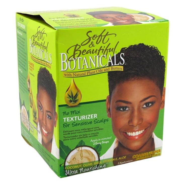 Soft & Beautiful Botanicals | 2 Variants - Relaxer & Texturizer Kit | Coarse Hair | No - Lye, Sensitive Scalp Formula – 1 Application - Beauty Exchange Beauty Supply