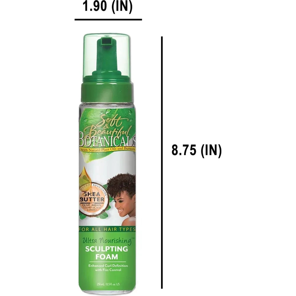 Soft & Beautiful Botanicals Ultra Nourishing Sculpting Foam – Moisture & Hold for Natural Styles (8.5 fl oz) - Beauty Exchange Beauty Supply