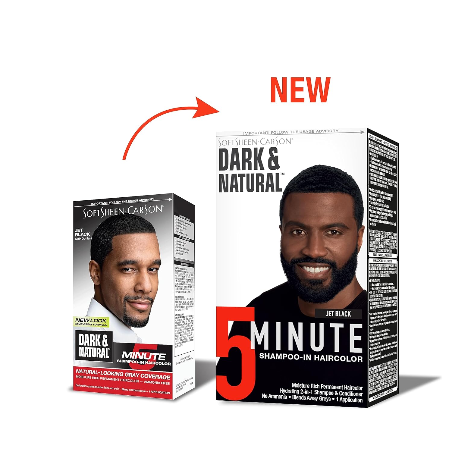 SoftSheen Dark and Natural 5 Minute Hair Color – Gray Coverage for Men - Beauty Exchange Beauty Supply