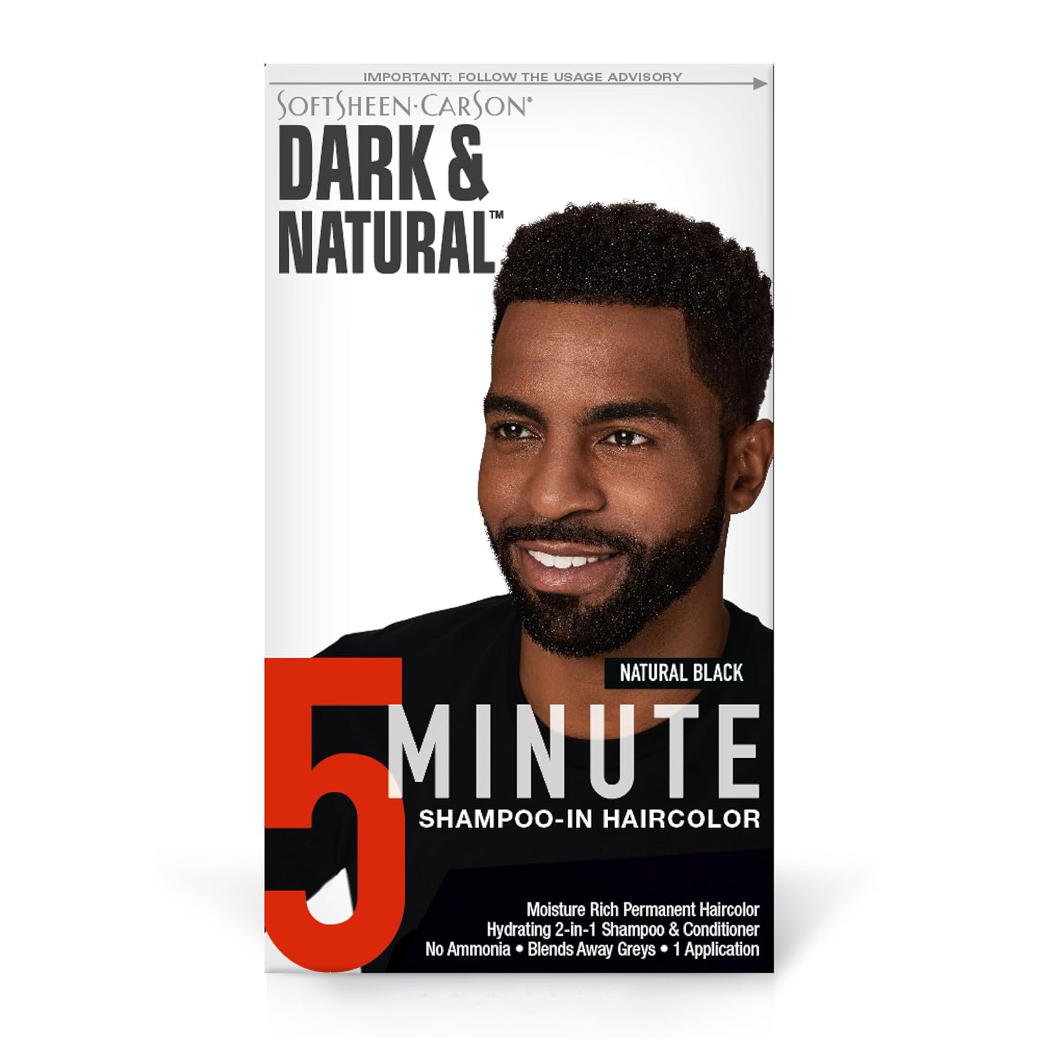 SoftSheen Dark and Natural 5 Minute Hair Color – Gray Coverage for Men - Beauty Exchange Beauty Supply