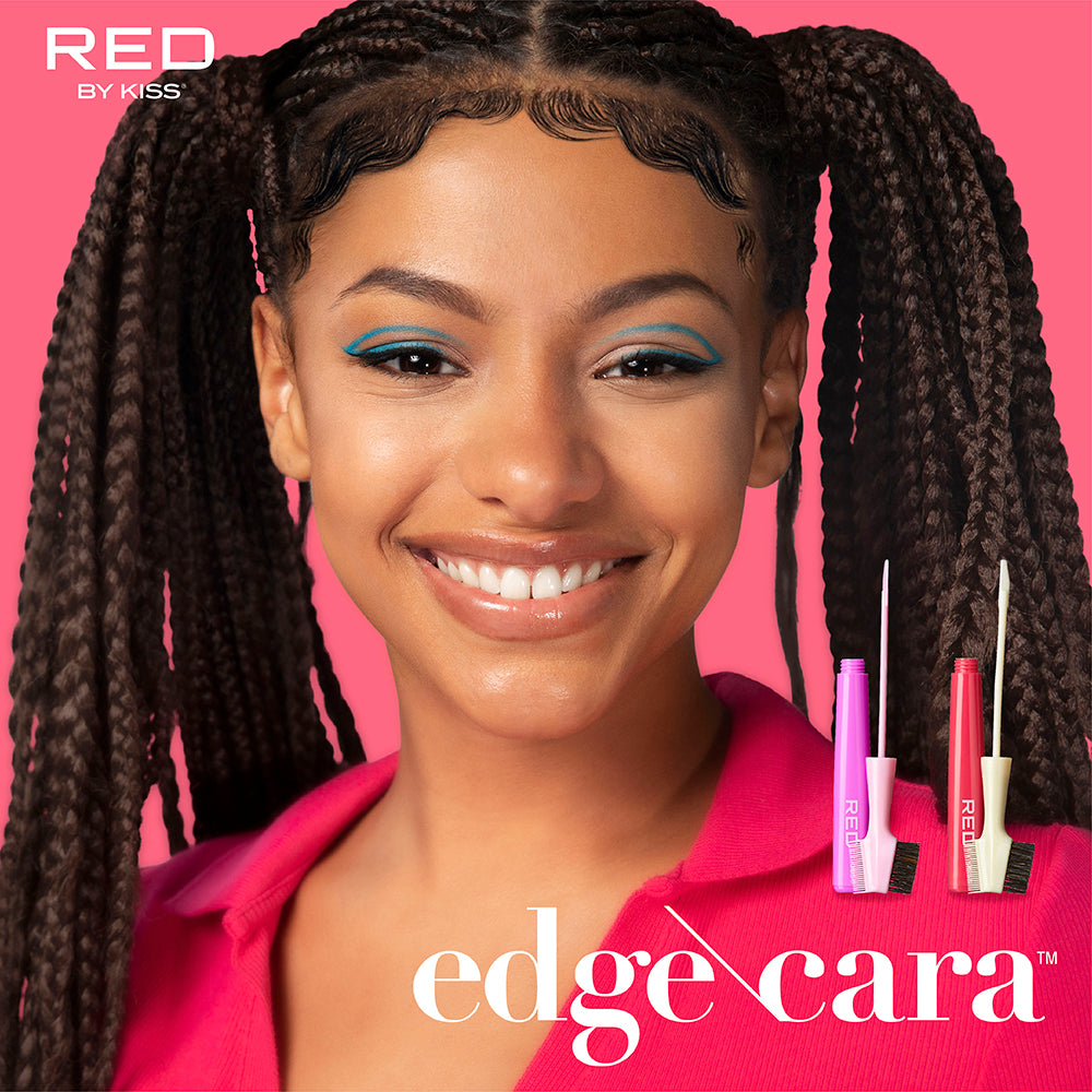 Red by Kiss – Edge Cara with Edge Fixer Gel Sweet Peach
