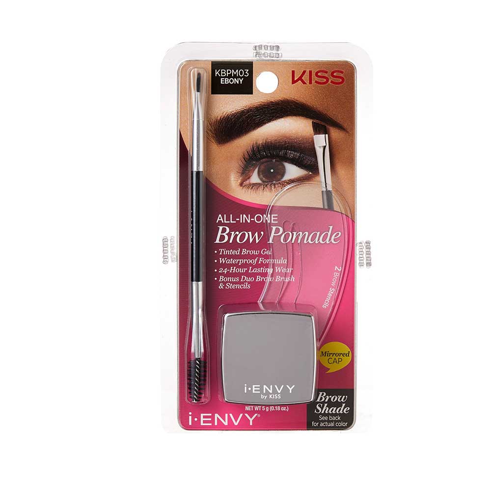 IENVY by KISS All-in-One Brow Pomade + Bonus Duo Brow Brush & Stencils - 5g