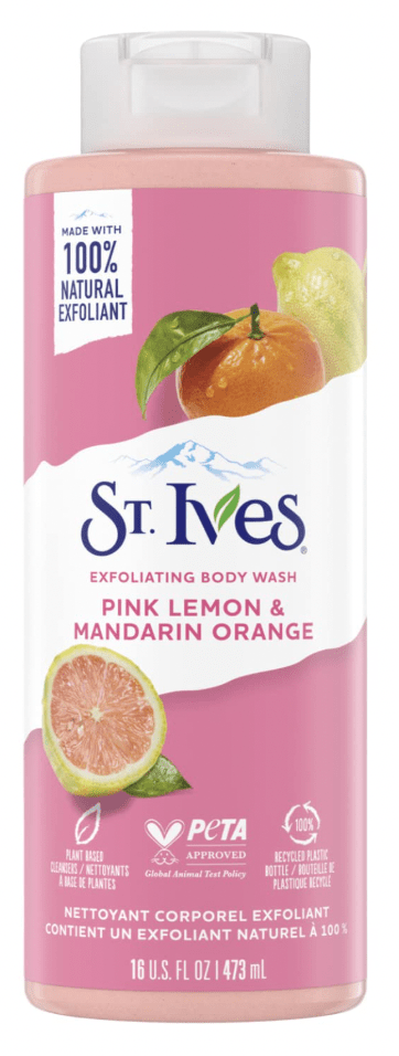 St. Ives Exfoliating Body Wash – Apricot / Pink Lemon – 16 oz - Beauty Exchange Beauty Supply