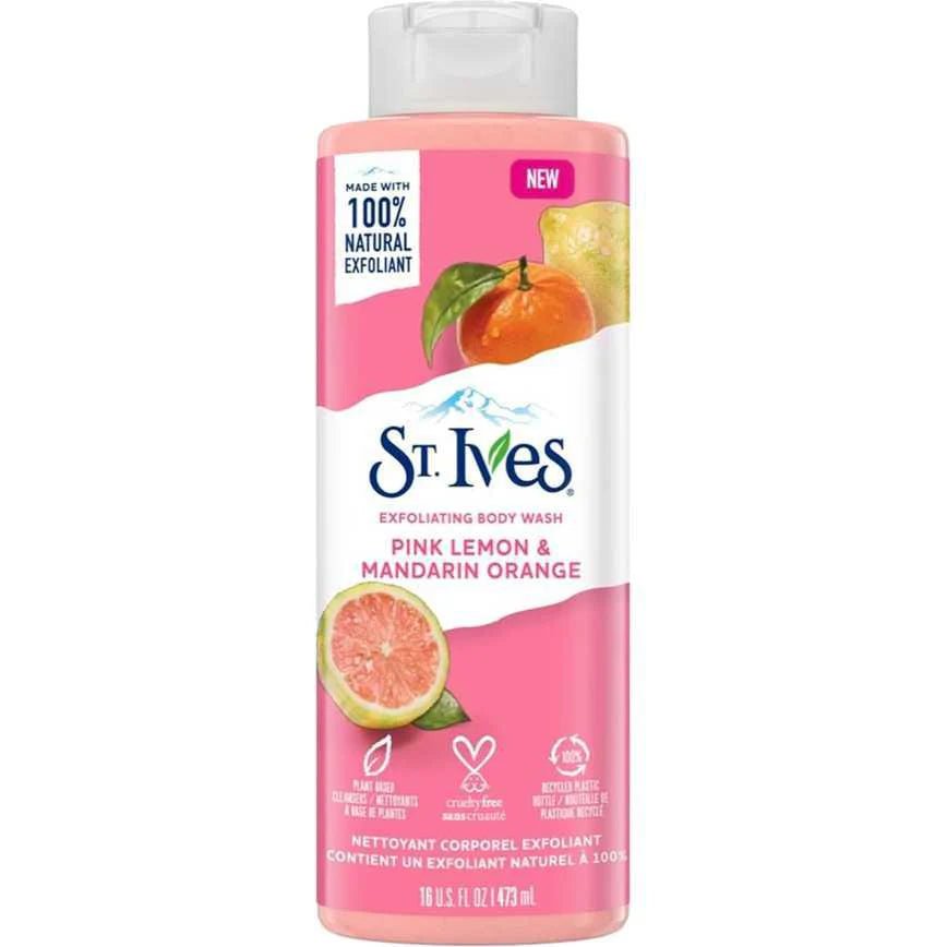 St. Ives Exfoliating Body Wash – Apricot / Pink Lemon – 16 oz - Beauty Exchange Beauty Supply
