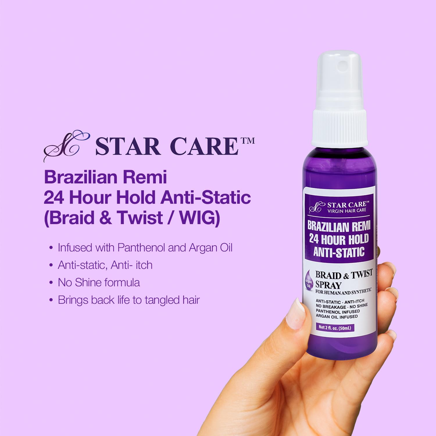 Star Care Detangler Spray – 24H Hold – 2 oz - Beauty Exchange Beauty Supply
