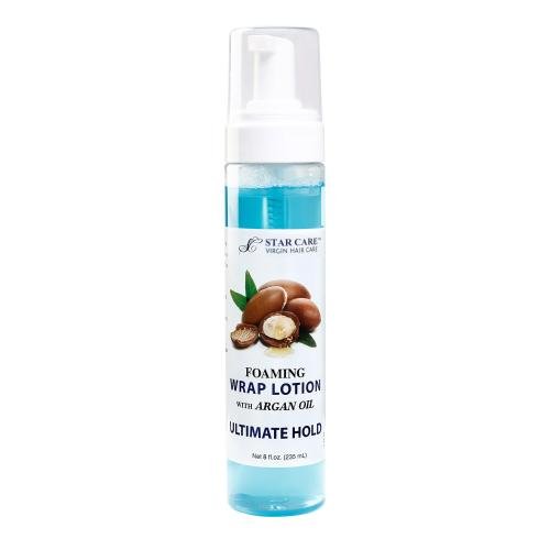 Star Care Foaming Wrap Lotion with Argan Oil – Ultimate Hold & Shine (8oz) - Beauty Exchange Beauty Supply