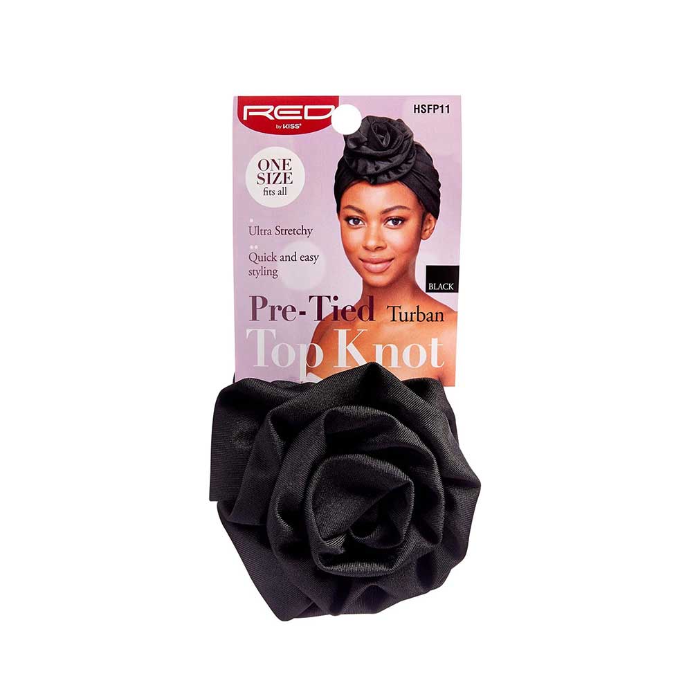 Stay Stylish & Effortless – Red by Kiss Pre - Tied Turban Top Knot (One Size Fits Most) - Beauty Exchange Beauty Supply