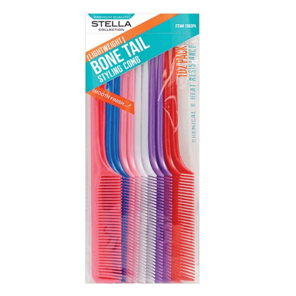 Stella Bone Tail Comb Premium Quality โ 1DZ - Beauty Exchange Beauty Supply