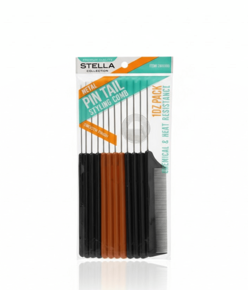 Stella Metal Pin Tail Comb Premium Quality – 1DZ - Beauty Exchange Beauty Supply
