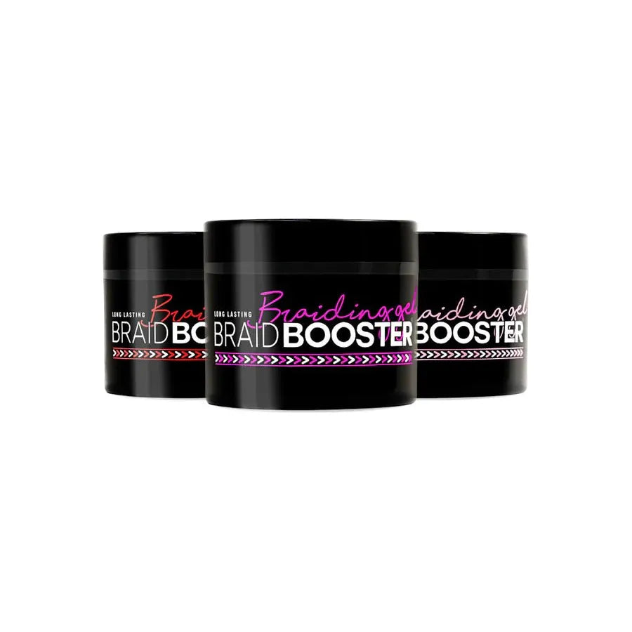 Style Factor BraidBOOSTER Braiding Gel – Long - Lasting Hold for Braids, Twists & Cornrows – 7.25oz – Available in Hot Pink, Red, and Pink - Beauty Exchange Beauty Supply