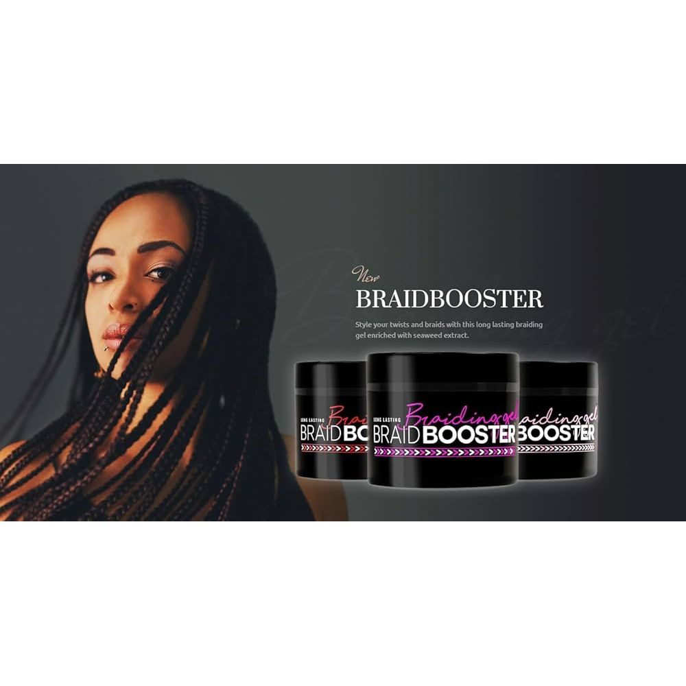 Style Factor BraidBOOSTER Braiding Gel – Long - Lasting Hold for Braids, Twists & Cornrows – 7.25oz – Available in Hot Pink, Red, and Pink - Beauty Exchange Beauty Supply