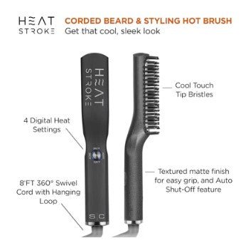 StyleCraft Heat Stroke Corded Hair & Beard Brush - Beauty Exchange Beauty Supply