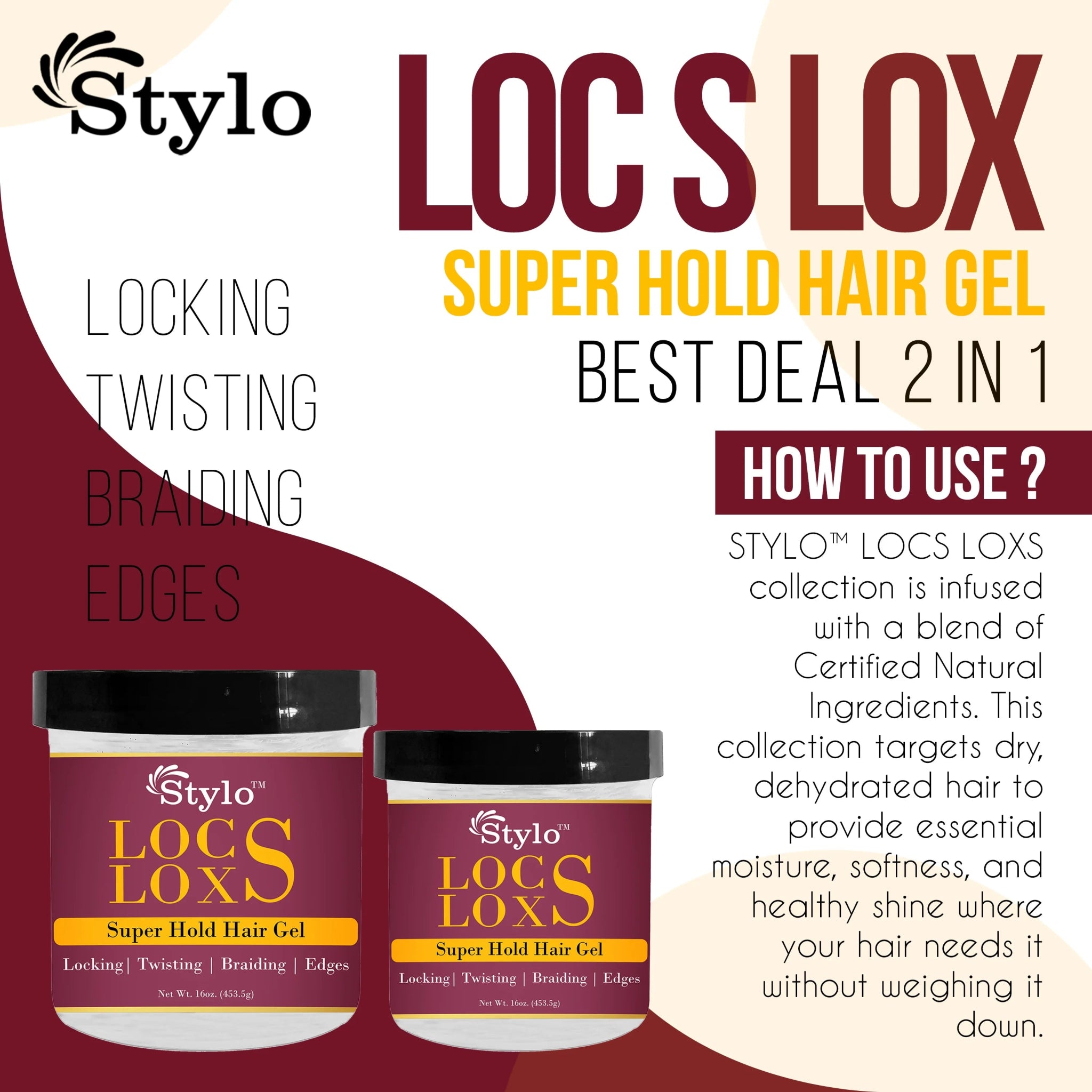 Stylo Locs Super Hold Hair Gel – 16oz - Beauty Exchange Beauty Supply