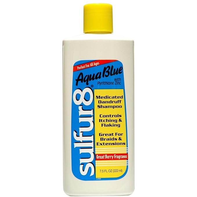 Sulfur8 Medicated Dandruff Shampoo – 2 Variants - Aqua Blue & Salicylic Acid – 7.5 oz - Beauty Exchange Beauty Supply