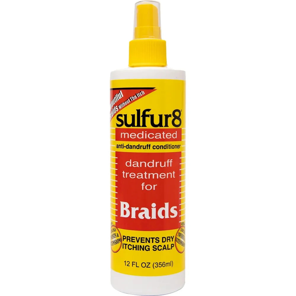 Sulfur8 Medicated Dandruff Treatment – For Scalp & Braids – Dry, Moisturizing Relief – 12 fl oz - Beauty Exchange Beauty Supply