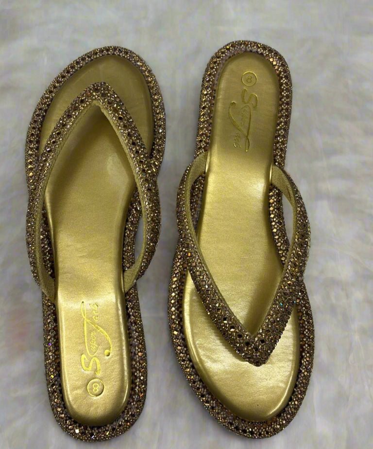 SuperJack Gold Sandal – Style 2591 - Beauty Exchange Beauty Supply