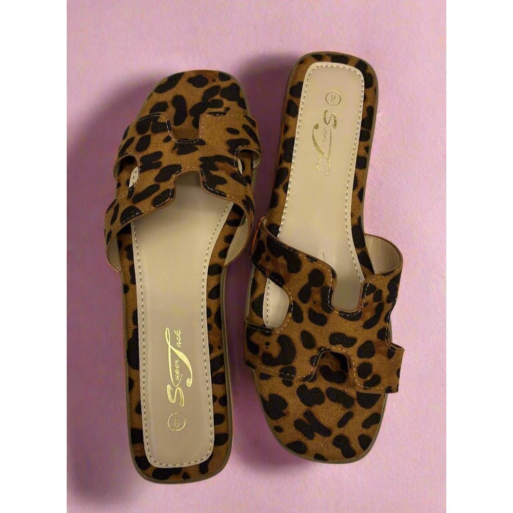 SuperJack Leopard Sandal – Style SJ2501 - Beauty Exchange Beauty Supply